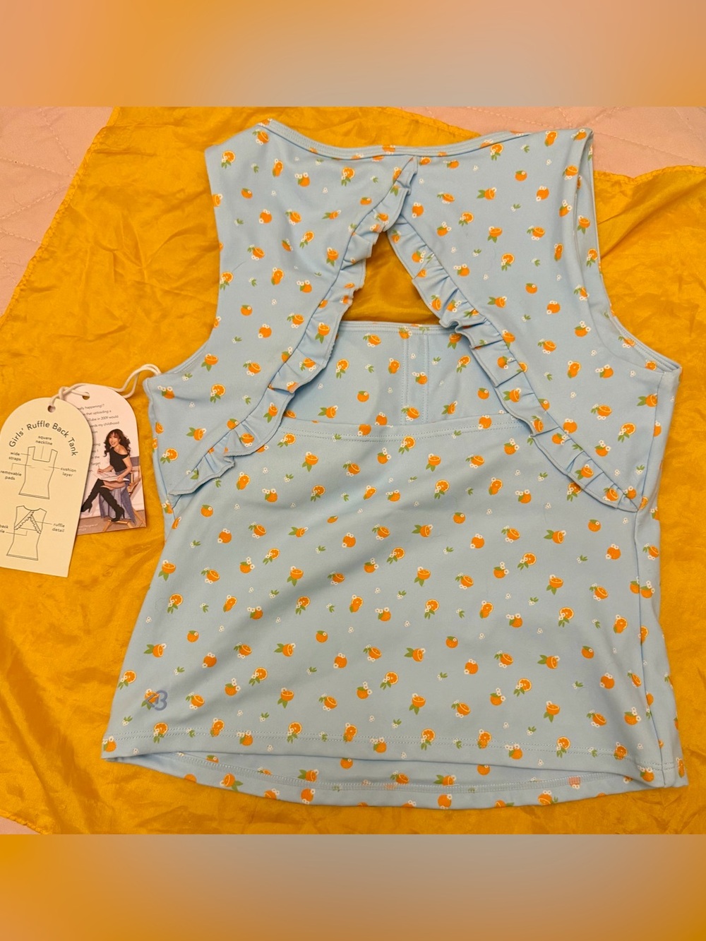 Blogilates Girls Ruffle Back Tank Top (size L) - Picture 2 of 6
